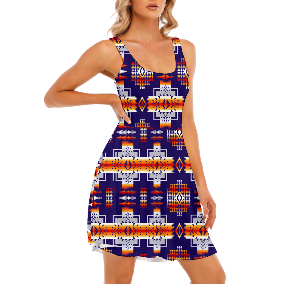 GB-NAT0004  Pattern Native Women's Tank Vest Dress