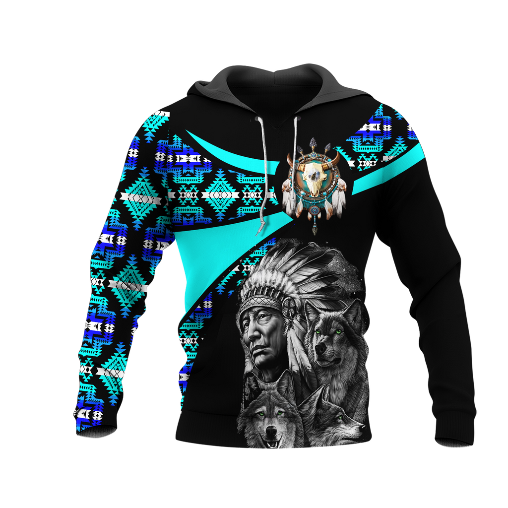 Powwow StoreHD000804 Pattern Native Pride 3D Hoodie