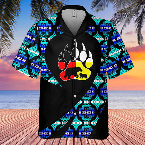 GB-HW000830 Tribe Design Native American Hawaiian Shirt 3D