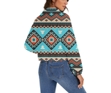 GB-NAT00319 Pattern Native American Women's Zip Jacket