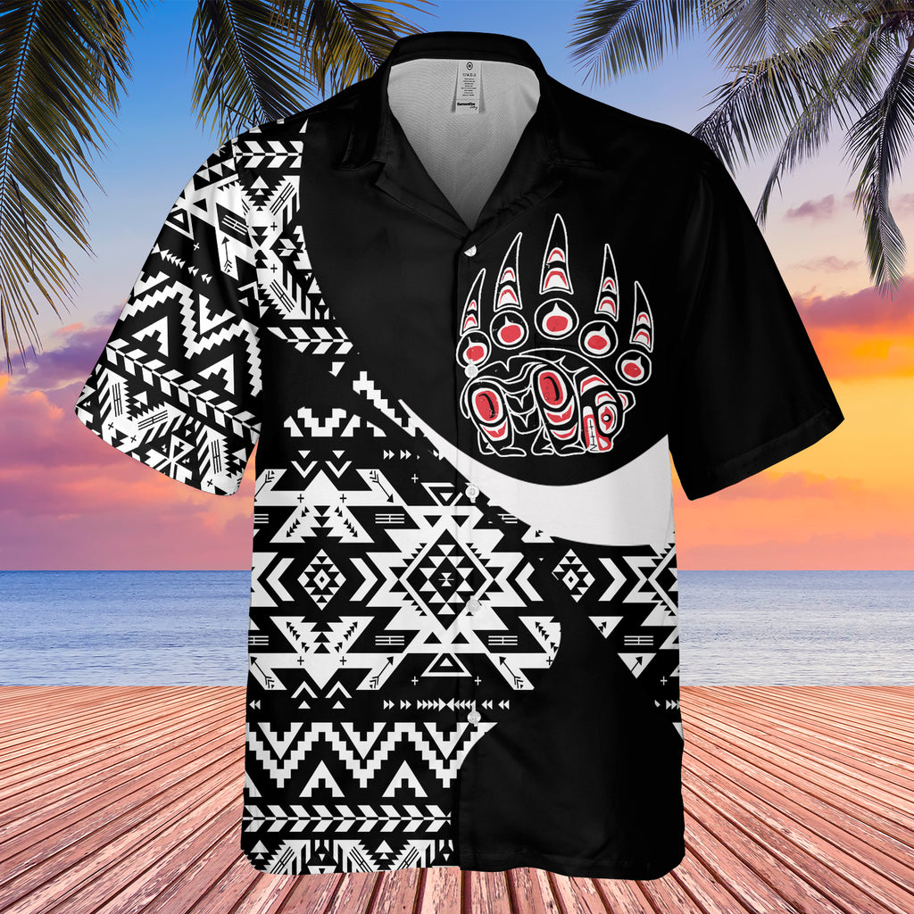 Powwow StoreGBHW001026 Tribe Design Native American Hawaiian Shirt 3D