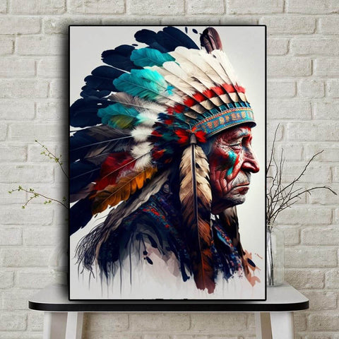 CV16 The Chief Native American Canvas