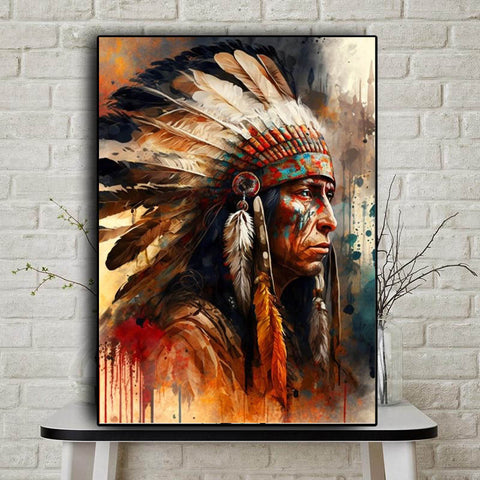 CV17 The Chief Native American Canvas