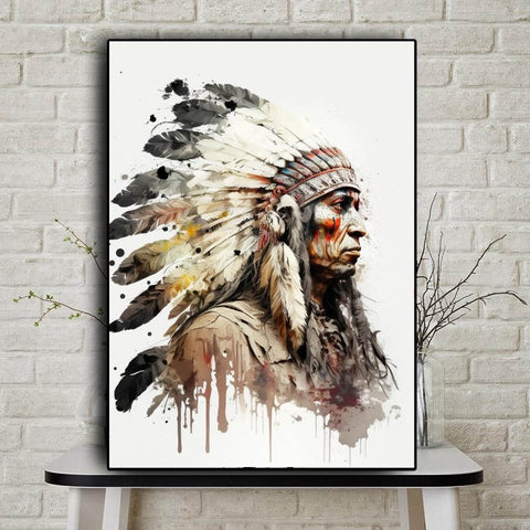 CV18 The Chief Native American Canvas
