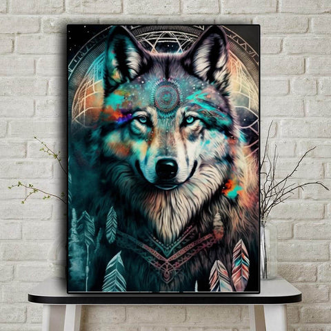 CV18 The Wolf Native American Canvas
