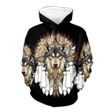 HD0012532 Pattern Native American  Pride 3D Hoodie