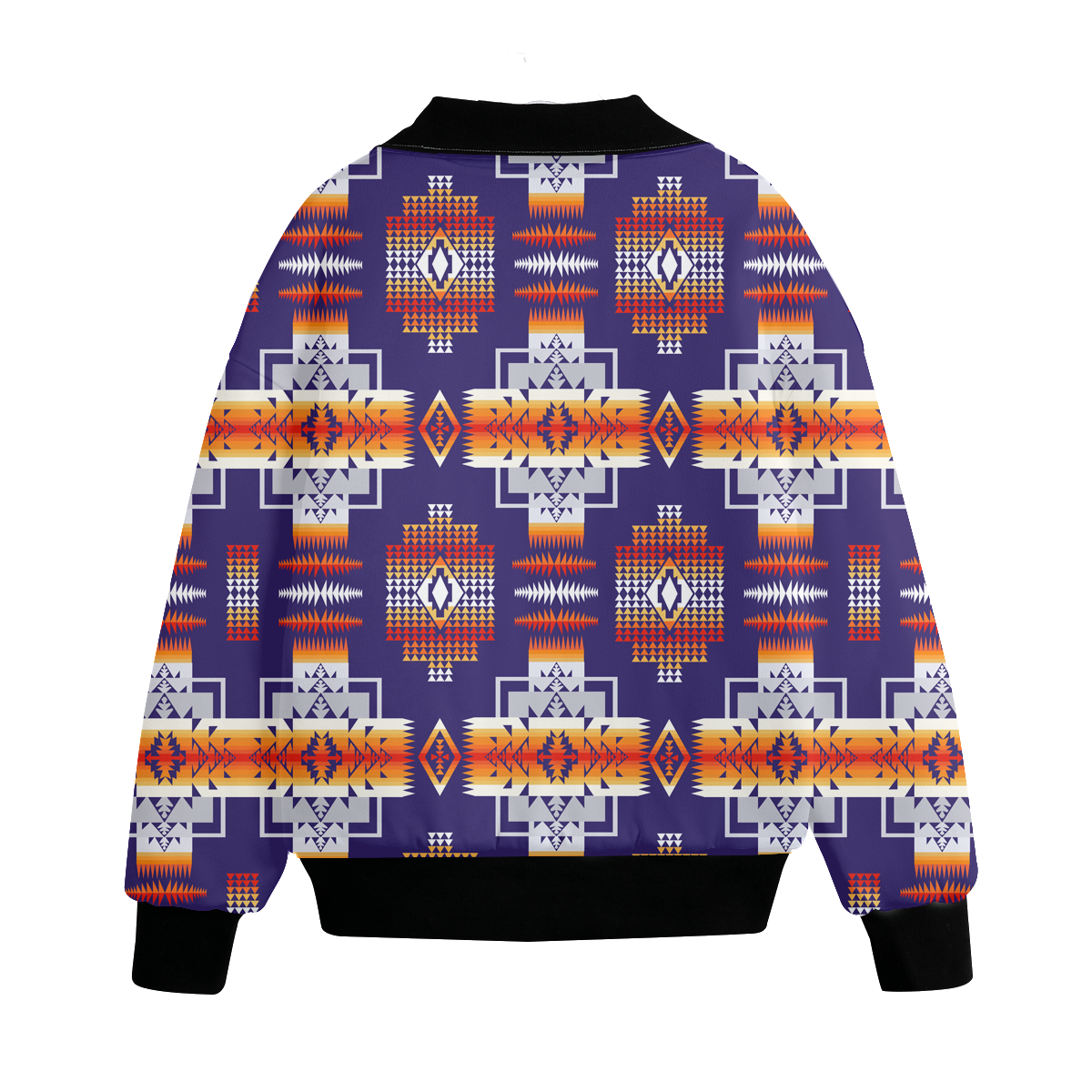 Powwow Storegb nat0004 pattern native american unisex knitted fleece lapel outwear