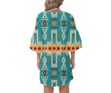 Powwow Storegb nat00062 05 native design print womens v neck dresss