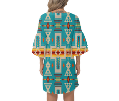 Powwow Storegb nat00062 05 native design print womens v neck dresss