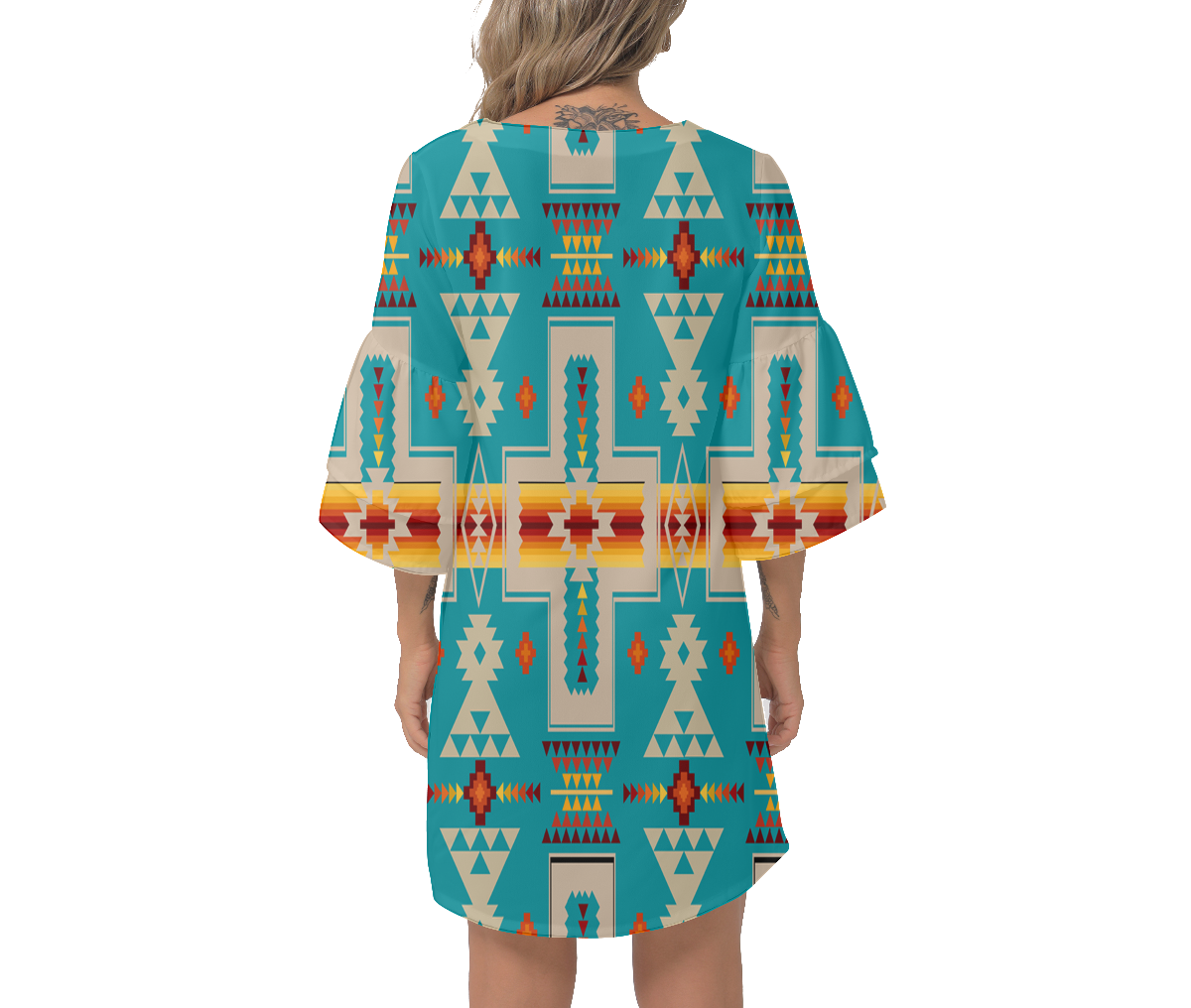 Powwow Storegb nat00046 01 native design print womens v neck dresss