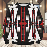 20190522_M05 Native American Unisex Drop-shoulder Knitted Fleece Sweater