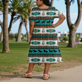 20190522_M07 Native American Puff Sleeve Straight Skirt