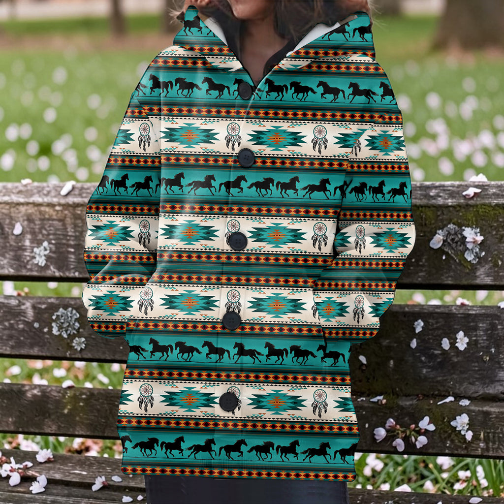 20190522_M07 Native American Women Knitted Hooded Jacket