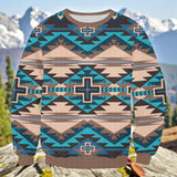 20190923_M07 Native American Unisex Drop-shoulder Knitted Fleece Sweater