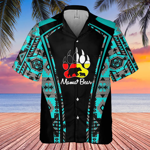 Powwow StoreGBHW000341 Tribe Design Native American Hawaiian Shirt 3D