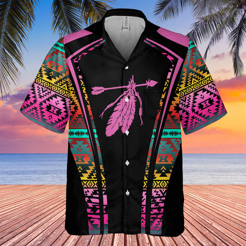 GB-HW000343 Tribe Design Native American Hawaiian Shirt 3D