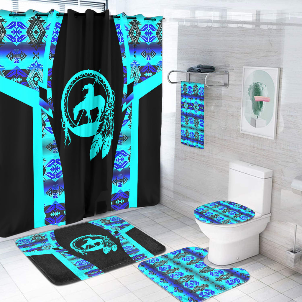 Powwow StoreBS000232 Pattern Native American Bathroom Set