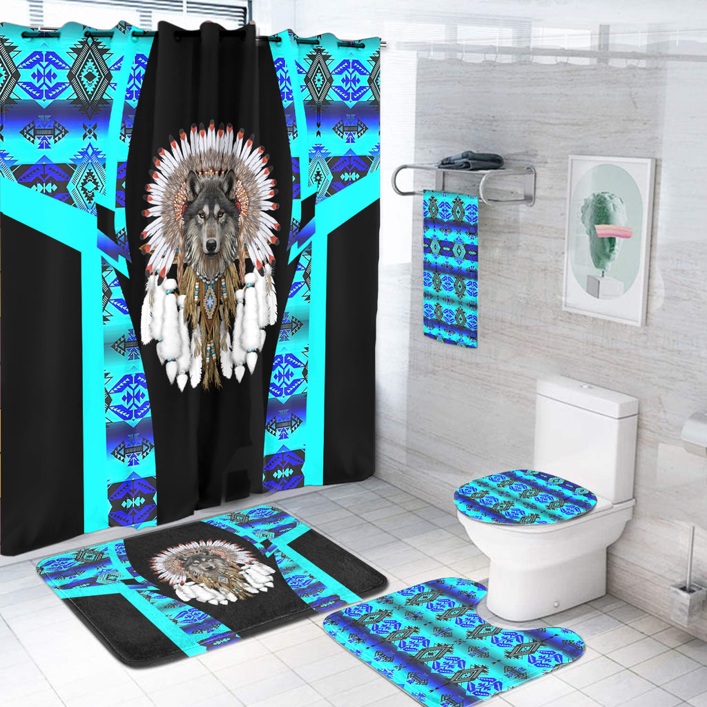 Powwow StoreBS000230 Pattern Native American Bathroom Set