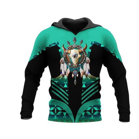 Powwow StoreHD001180 Pattern Native Pride 3D Hoodie