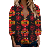 Powwow StoreGBNAT0072002  Tribe Design Native Women's LongSleeved Shirts