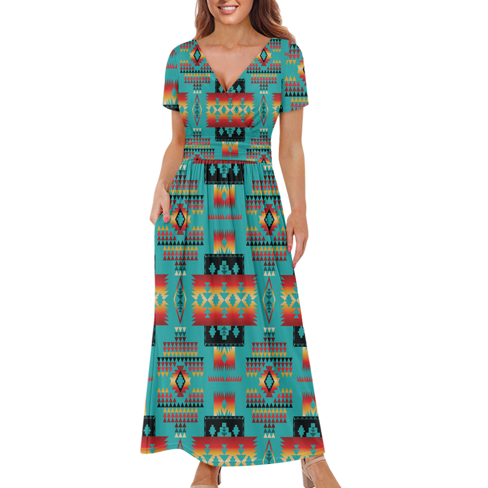 Powwow StoreGBNAT0004601 Pattern Native Ladies Dress