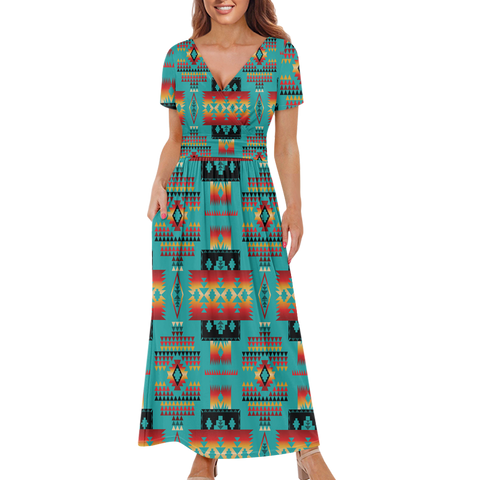 Powwow StoreGBNAT0004601 Pattern Native Ladies Dress