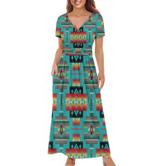 Powwow StoreGBNAT0004601 Pattern Native Ladies Dress