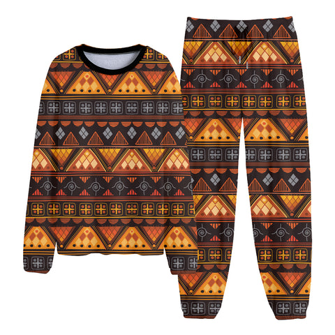 GB-NAT00644 Pattern Native American Unisex Thicken Pajama Suit