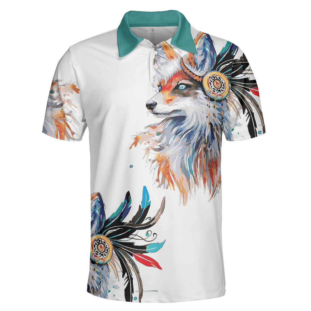 Powwow StorePOLO0054 Native American  Polo TShirt 3D