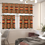 GB-NAT00046-04 Pattern Native American  Curtain Valance and Kitchen Tiers Set