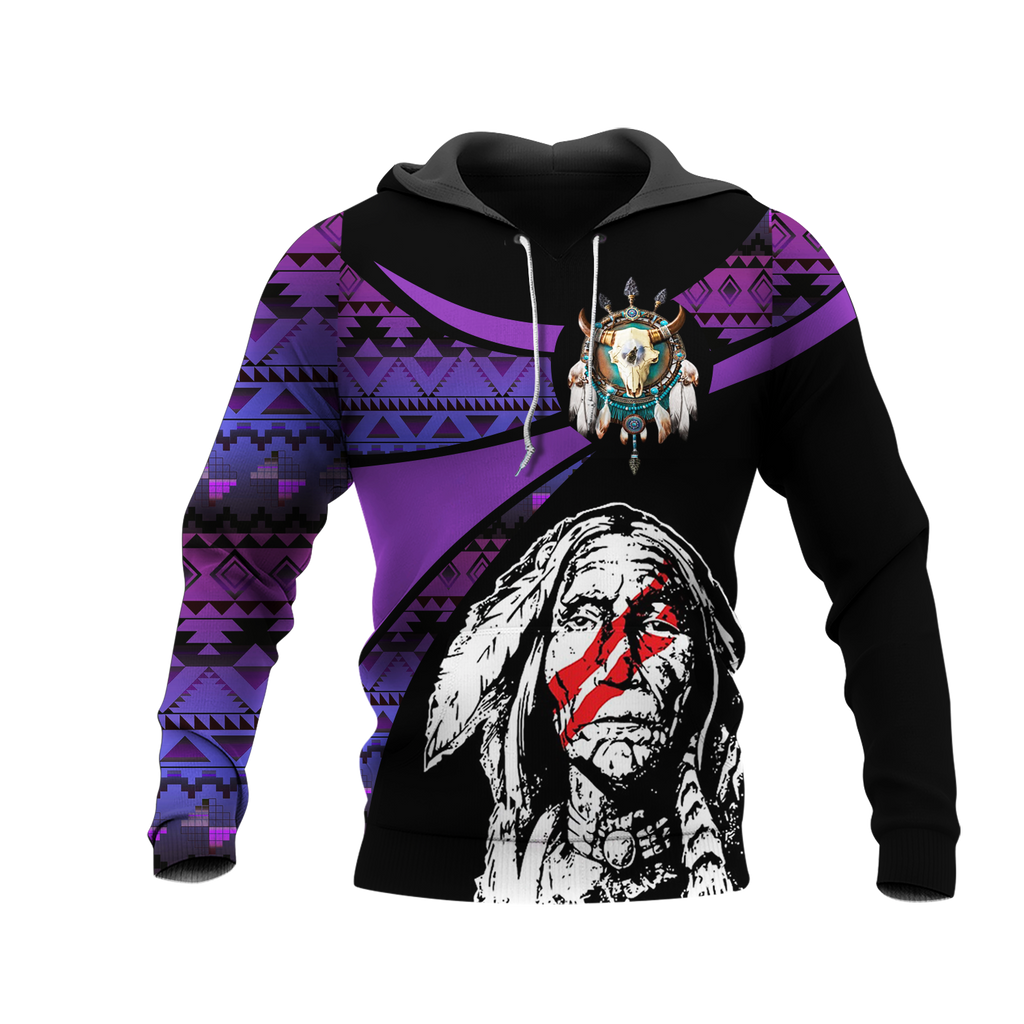 Powwow StoreHD000817 Pattern Native Pride 3D Hoodie