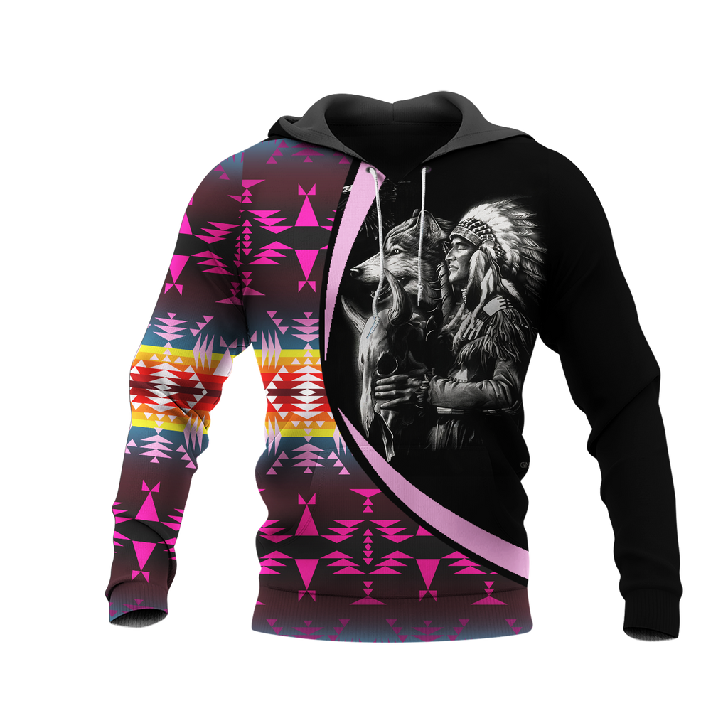 Powwow StoreHD0011600 Pattern Native Pride 3D Hoodie