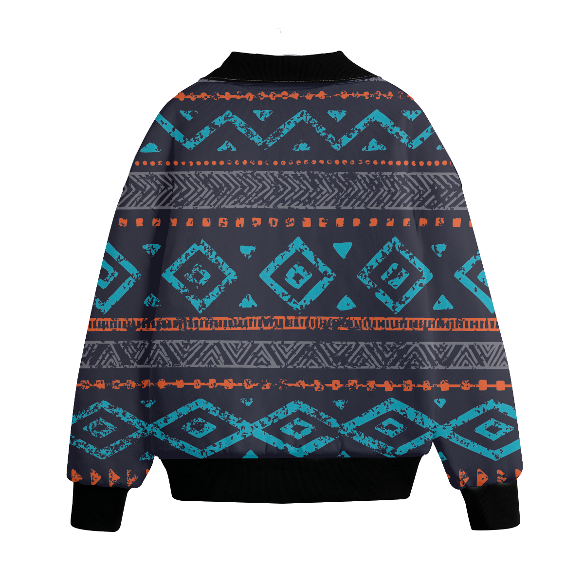 Powwow Storegb nat00598 pattern native american unisex knitted fleece lapel outwear