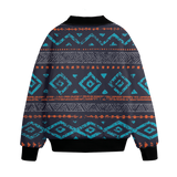 GB-NAT00598 Pattern Native American Unisex Knitted Fleece Lapel Outwear