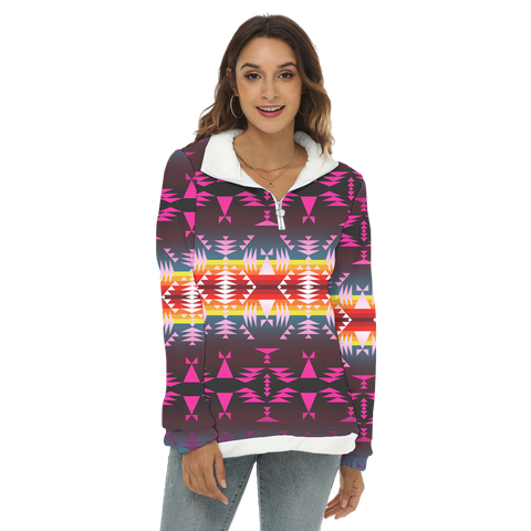 GB-NAT00653 Native American Women's Borg Fleece Sweatshirt