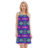 Powwow StoreGBNAT00628 Native  Design Women's Oneck Cami Dress