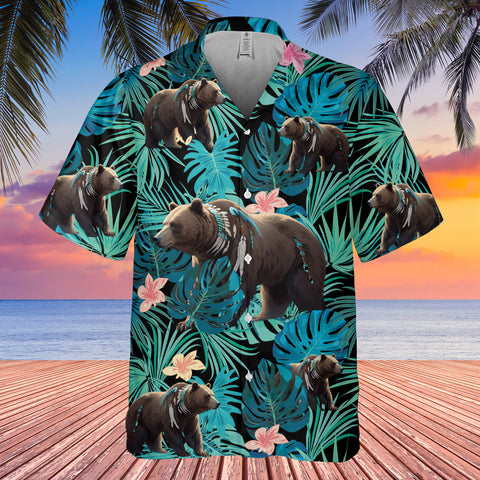 GB-HW001018 Tribe Design Native American Hawaiian Shirt 3D