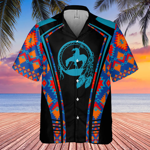 GB-HW000350 Tribe Design Native American Hawaiian Shirt 3D