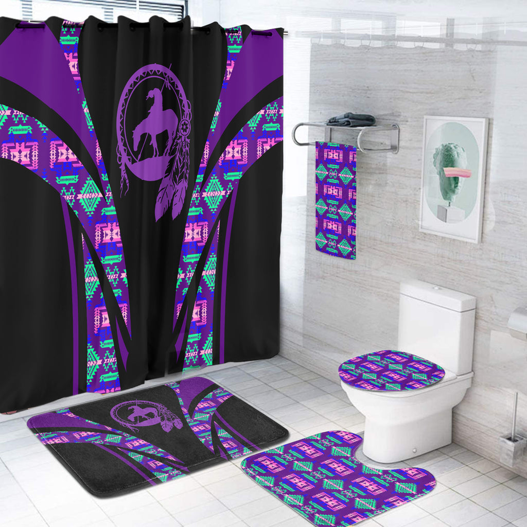 Powwow StoreBS000245 Pattern Native American Bathroom Set