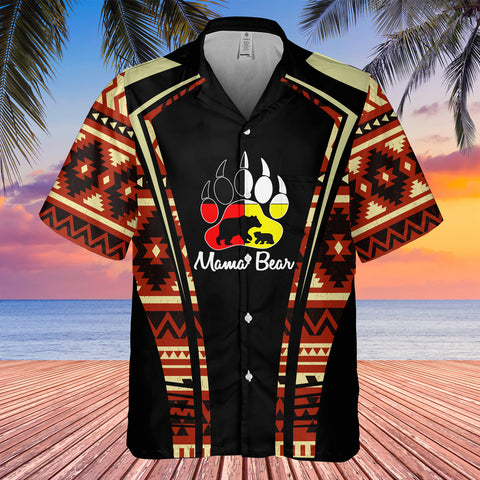 Powwow StoreGBHW000355 Tribe Design Native American Hawaiian Shirt 3D