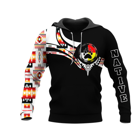 Powwow StoreHD0012508 Pattern Native Pride 3D Hoodie