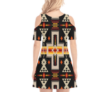 Powwow Storegb nat00062 01 pattern native womens cold shoulder o neck dress