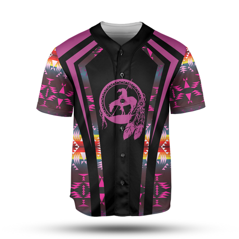 Powwow StoreBJ00019 Pattern Native Baseball Jersey