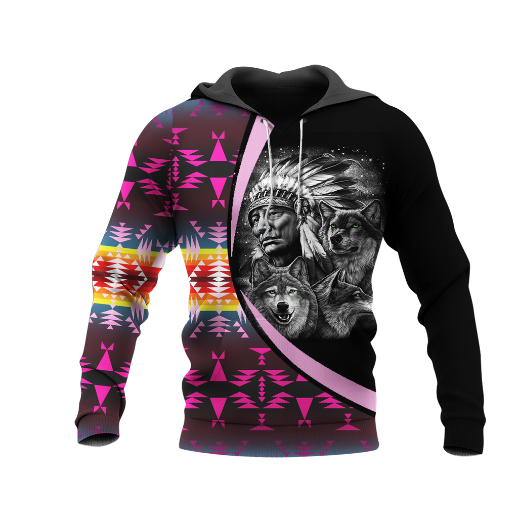 Powwow StoreHD0011601 Pattern Native Pride 3D Hoodie