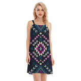 Powwow StoreGBNAT00565 Native  Design Women's Oneck Cami Dress