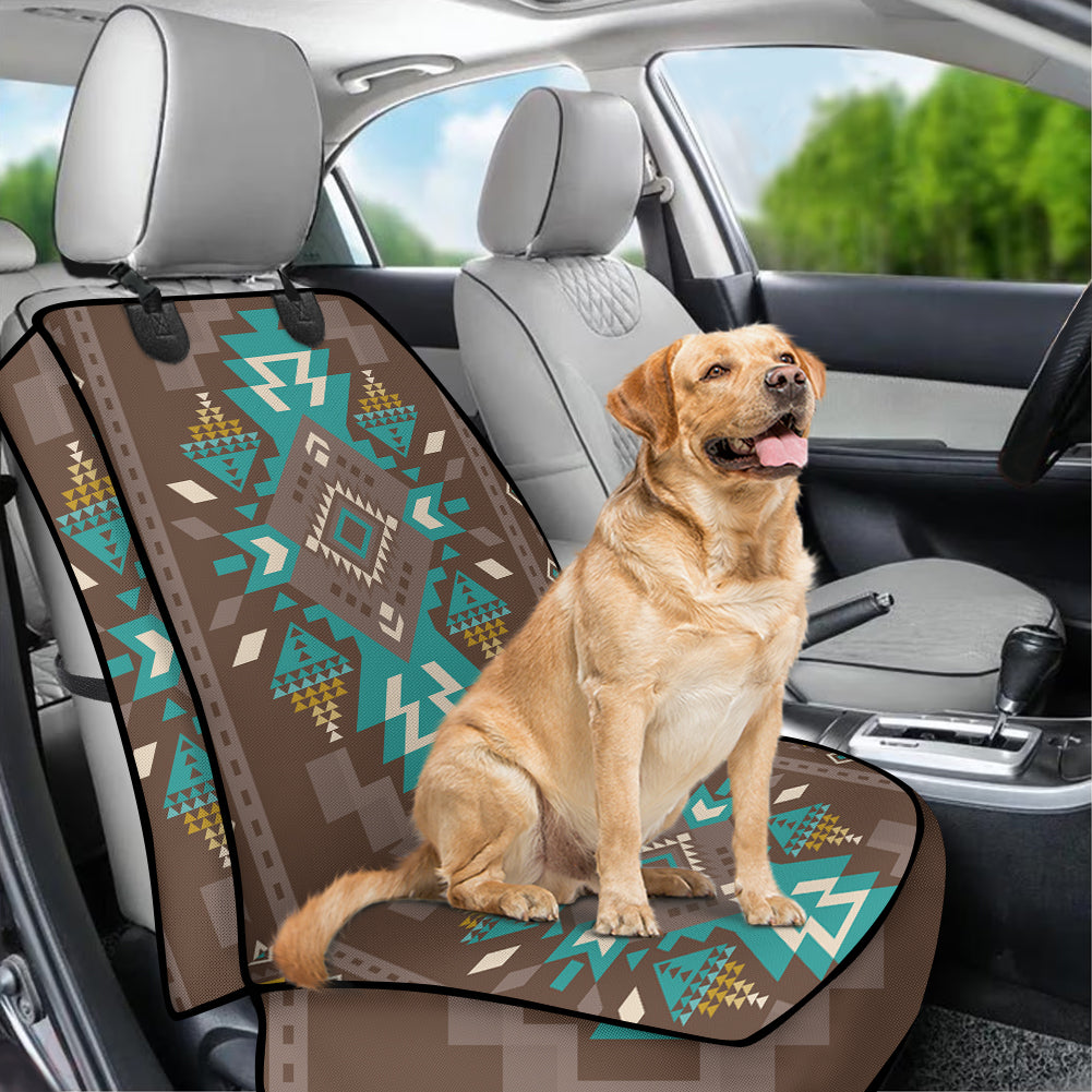 Powwow StoreGBNAT0053801 Pattern Tribal Native Waterproof Car Front Seat Cover for Pet