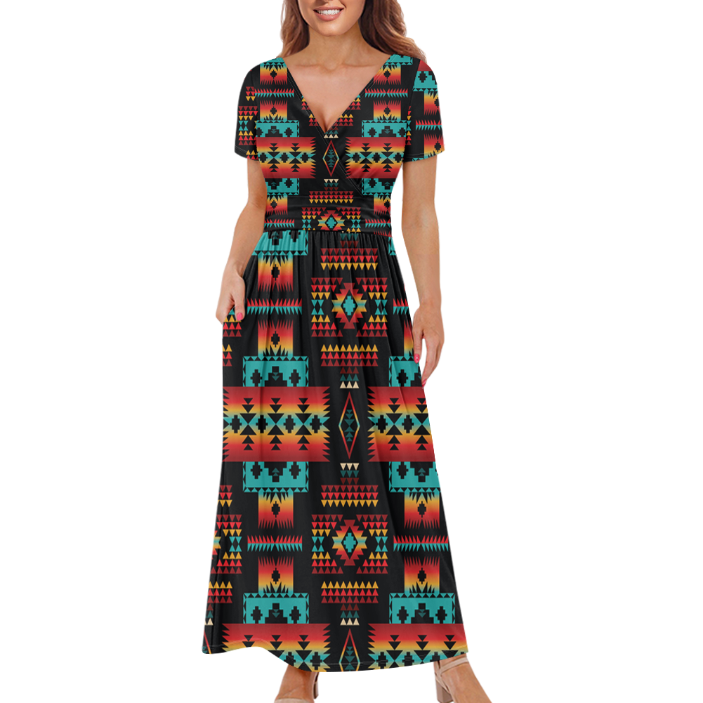 Powwow StoreGBNAT0004602 Pattern Native Ladies Dress