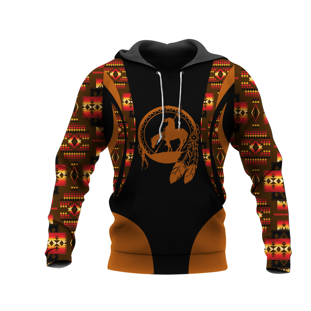 Powwow StoreHD001135 Pattern Native Pride 3D Hoodie