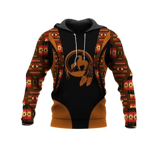 Powwow StoreHD001135 Pattern Native Pride 3D Hoodie