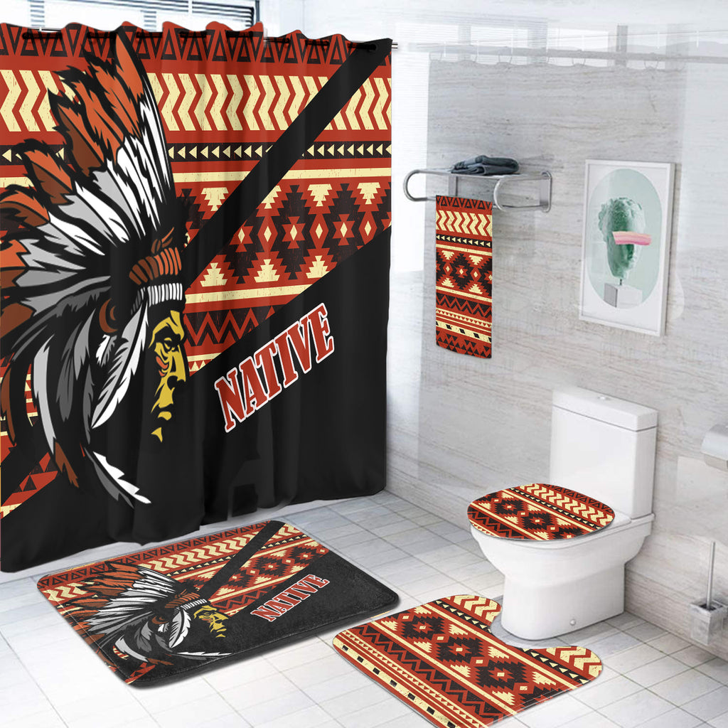 Powwow StoreBS000249 Pattern Native American Bathroom Set